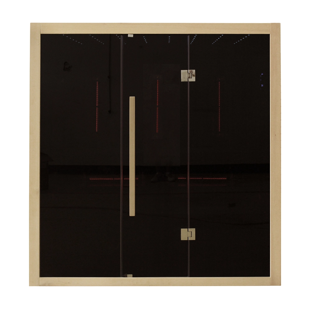 Kombinierte Sauna JJSPA JCP200 mit schwarzen Gläsern.
