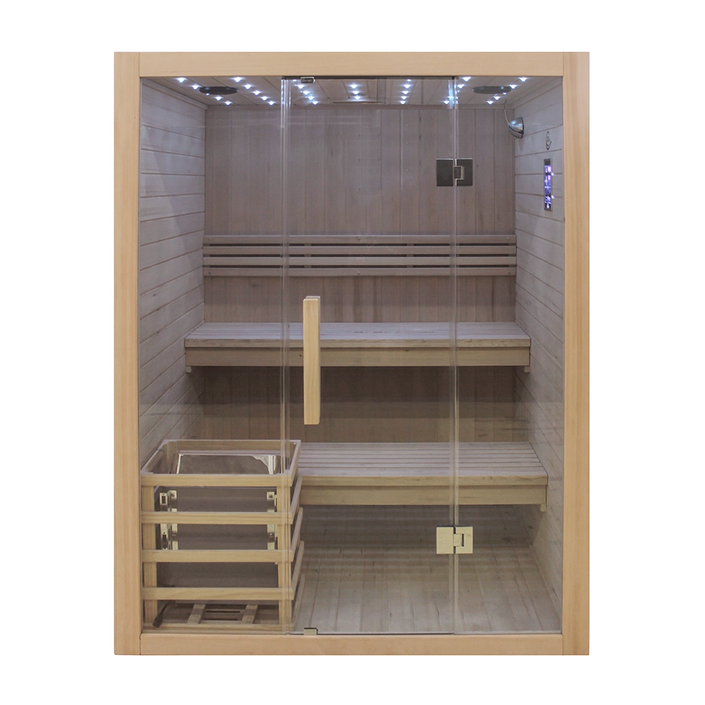 Finnische Sauna JF152 mit zwei Bankebenen.