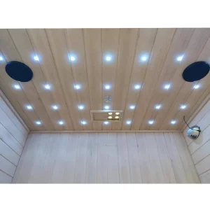 JJSPA JF152 – Finnische Sauna mit LED-RGB-Sternenhimmel.