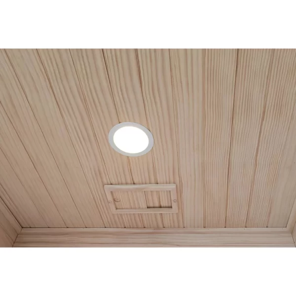 Das Licht in der finnischen JFO-Sauna.